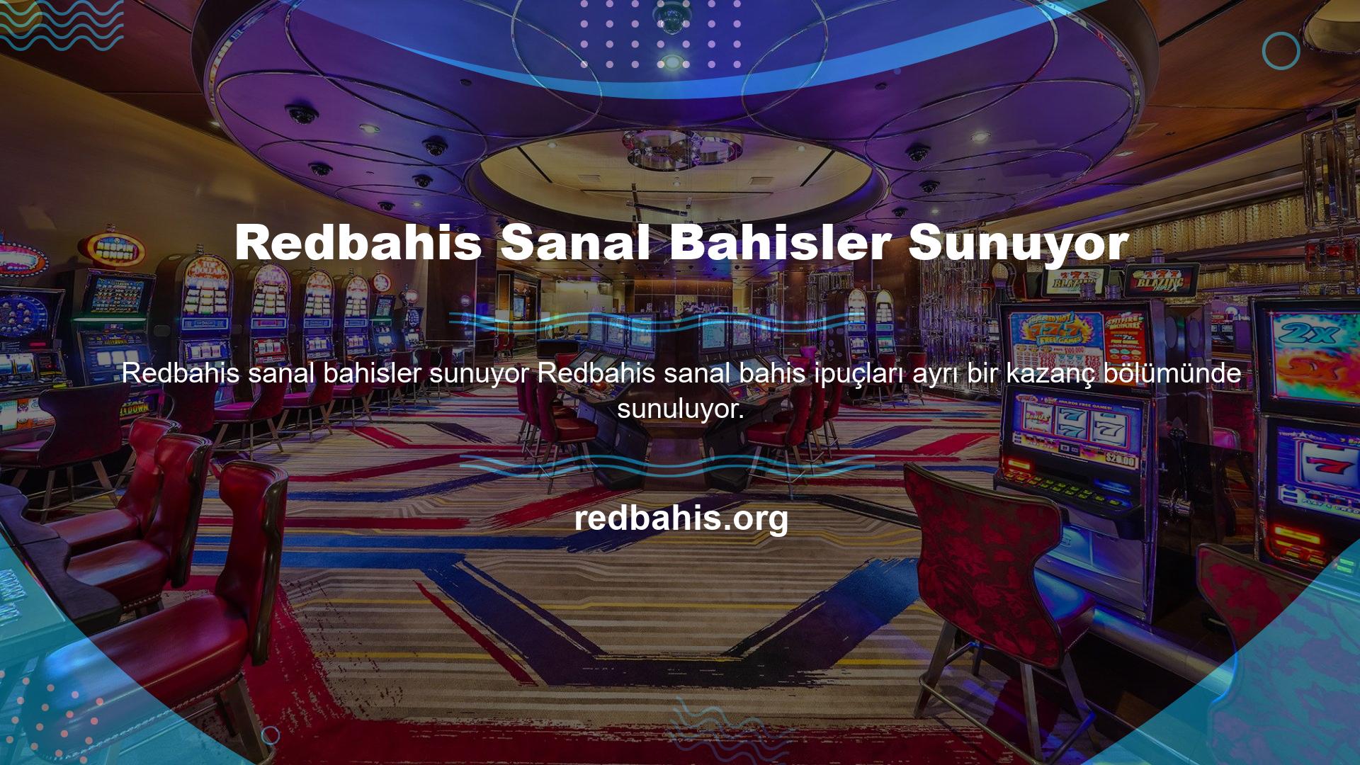 Bu alanda Redbahis sanal bahisler ve yüksek oranlar ve maksimum heyecan sunmaktadır